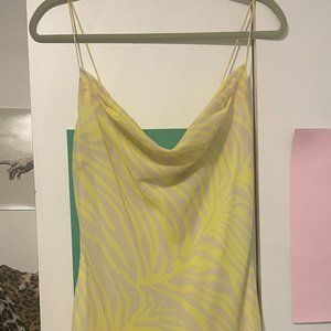 Yellow Zebra Print Mini Dress